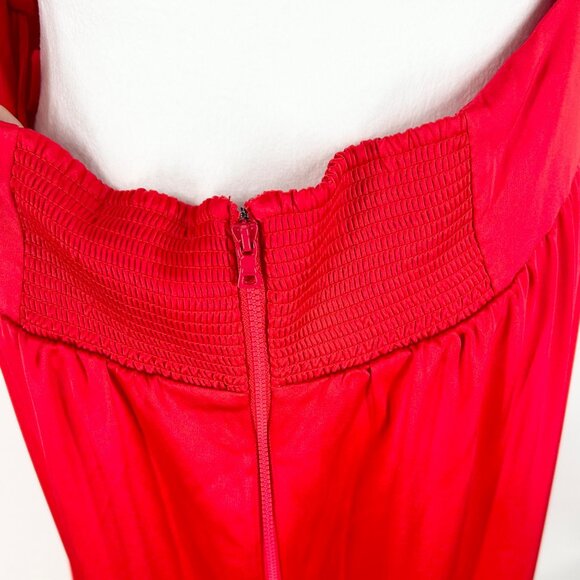 NWT Alice & Olivia Hannah Halter Scarf Maxi Dress in Bright Ruby - Picture 7 of 11